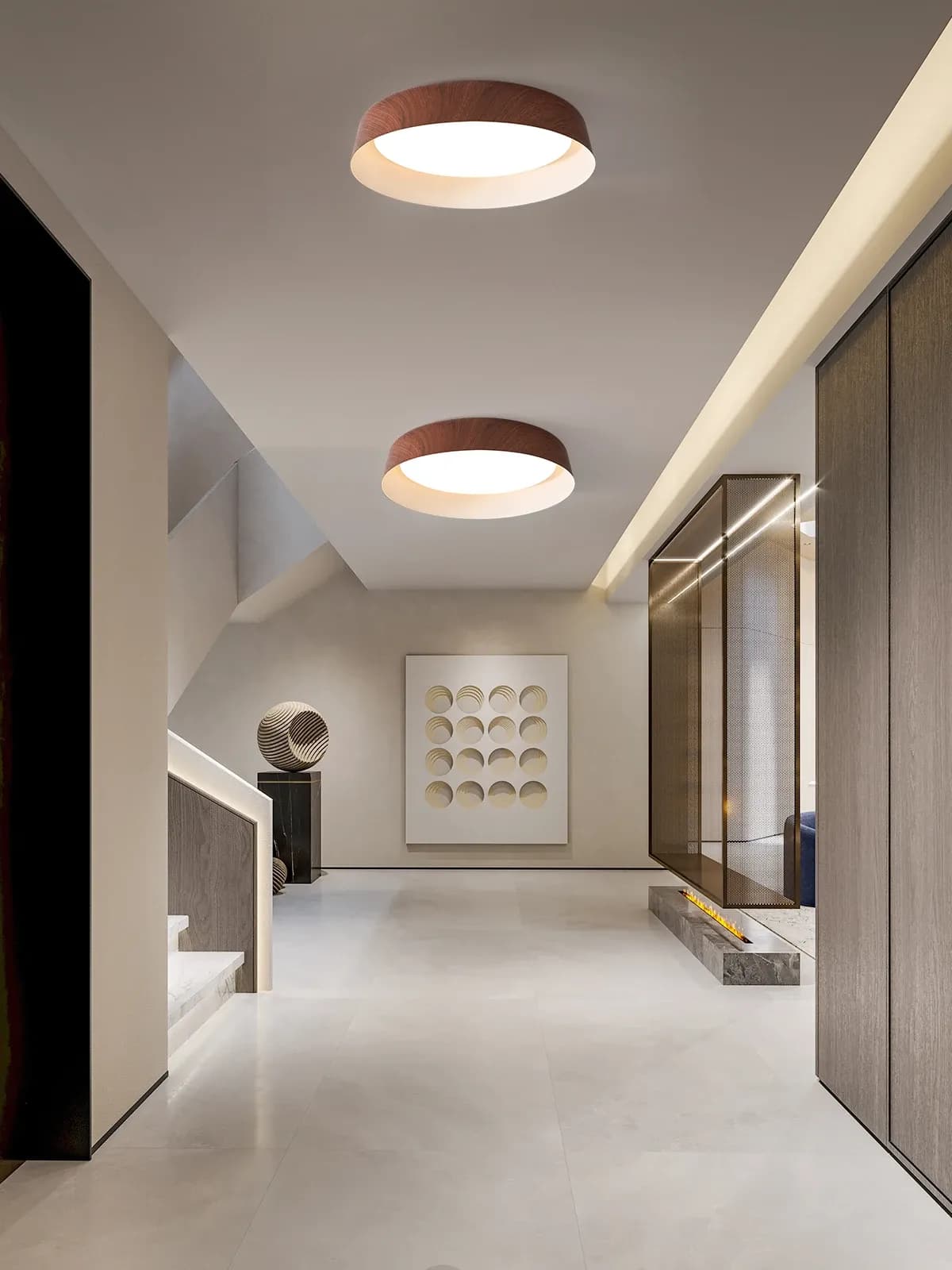 מנורת תקרה נורדית בעיצוב חלת דבש