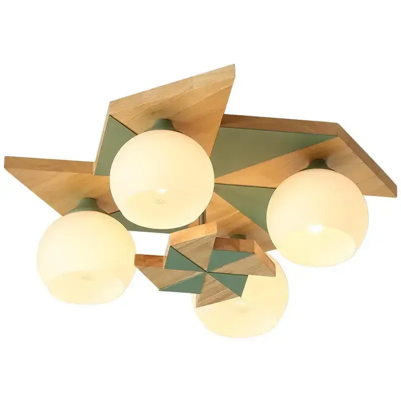 מנורת תקרה שבשבת עץ לד לחדר ילדים