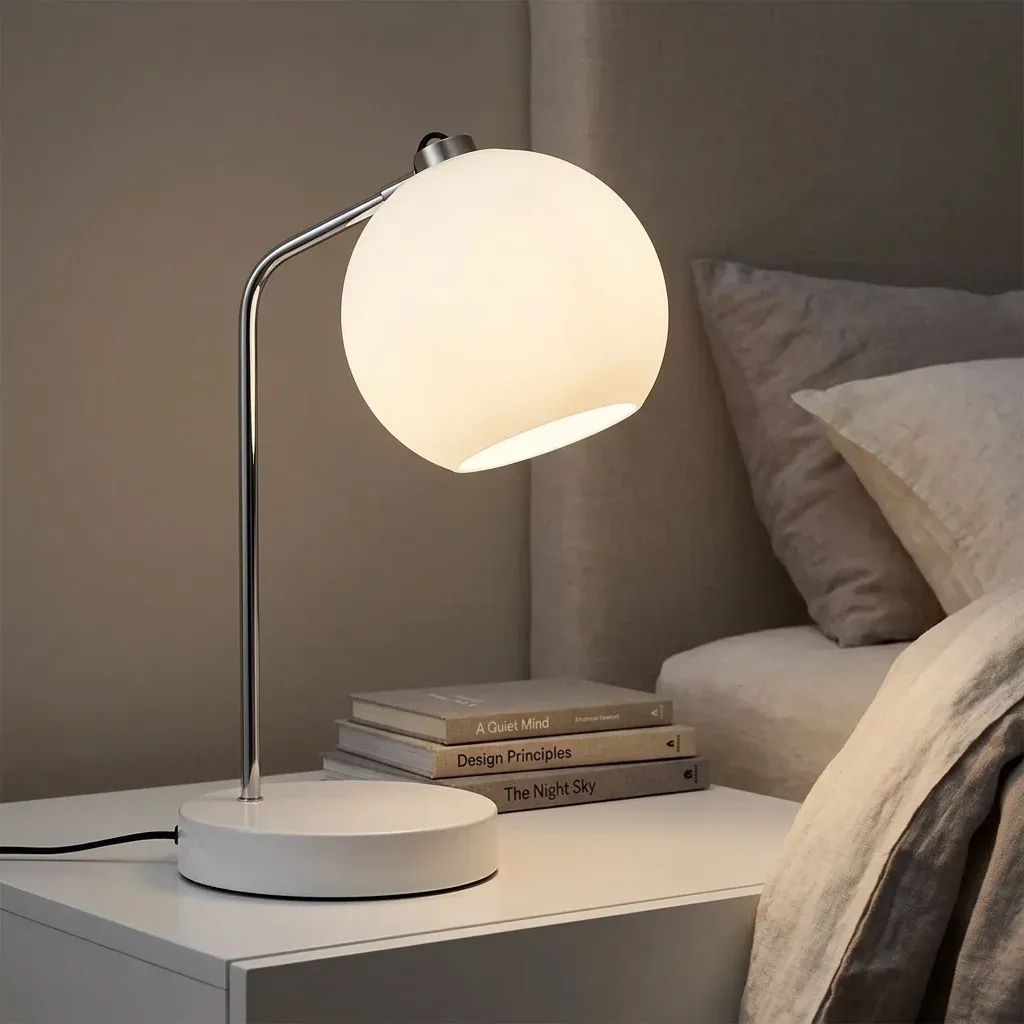 אהיל זכוכית חלבית לבן לכדור תאורה 15 ס״מ